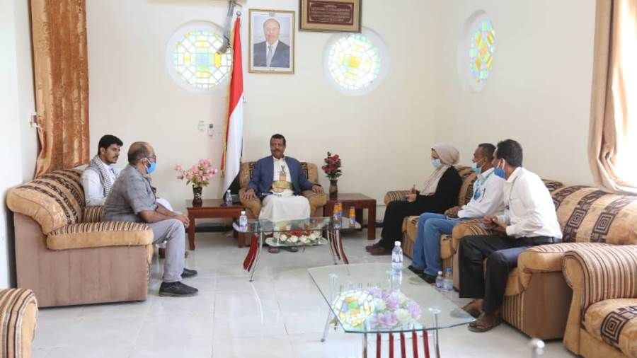 مفتاح يناقش مع ممثلي منظمتي التكافل الفرنسية وساماريتان الأمريكية الوضع الإنساني والإغاثي بمأرب