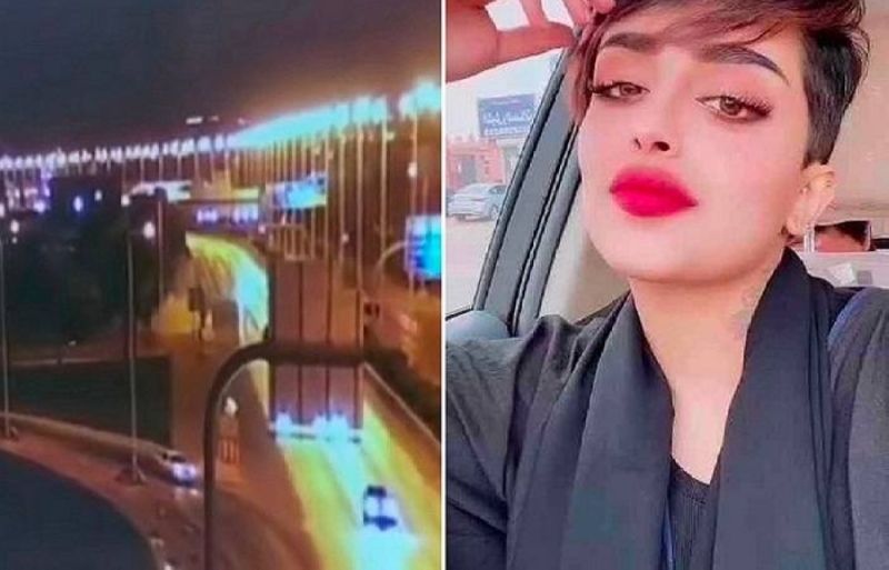 شاهد أول فيديو لحادث مشهورة سناب "ساز القحطاني" المروع واشتعال المركبة