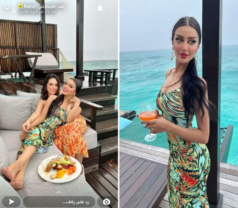 شاهد: رهف القحطاني ومروج الرحيلي في رحلة سياحية بالمالديف..(فيديو)