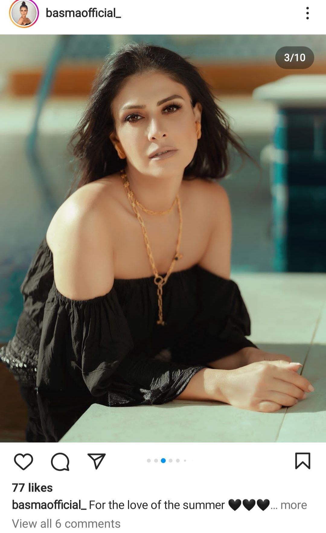 بسمة تتألق في جلسة تصوير في "حمام سباحة" (صور)