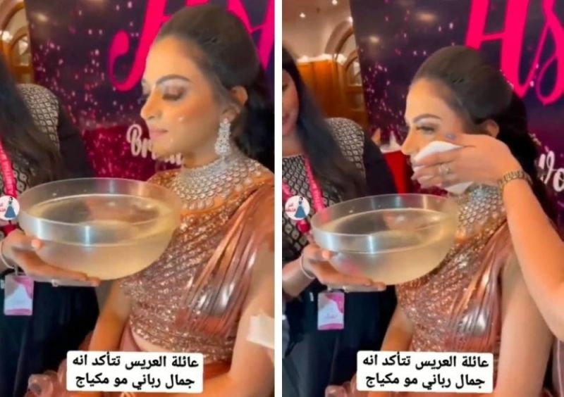 تصرف غريب لأهل عريس للتأكد من جمال العروس أمام المعازيم في حفل الزفاف يثير ضجة واسعة (فيديو)