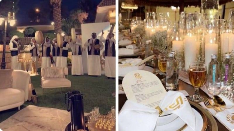 شاهد.. أول صور من حفل زواج رجل الأعمال السعودي ولاعب الراليات يزيد الراجحي على العنود العامري