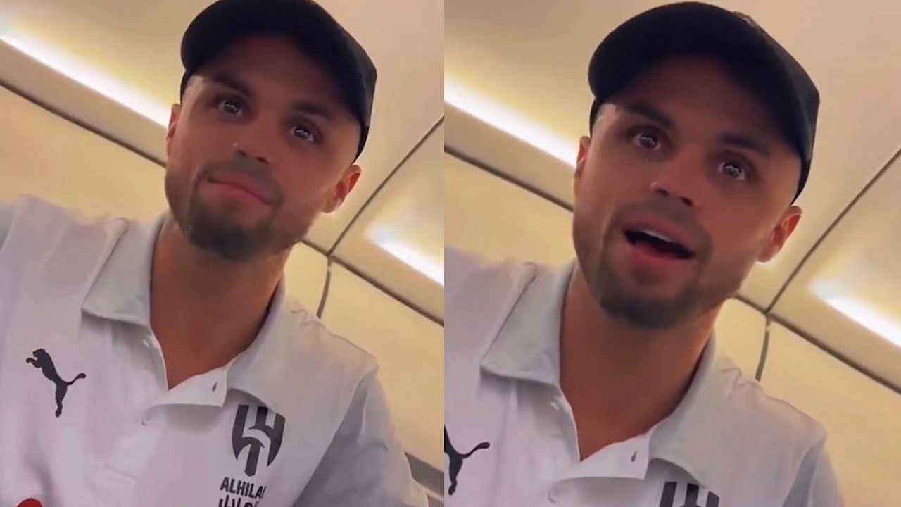 ميشيل في الطائرة المتجهه إلى أبها يردد : أبها البهية .. فيديو