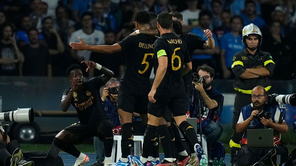 احتفال مميز من فينيسيوس بهدف بيلينغهام في شباك نابولي (فيديو)