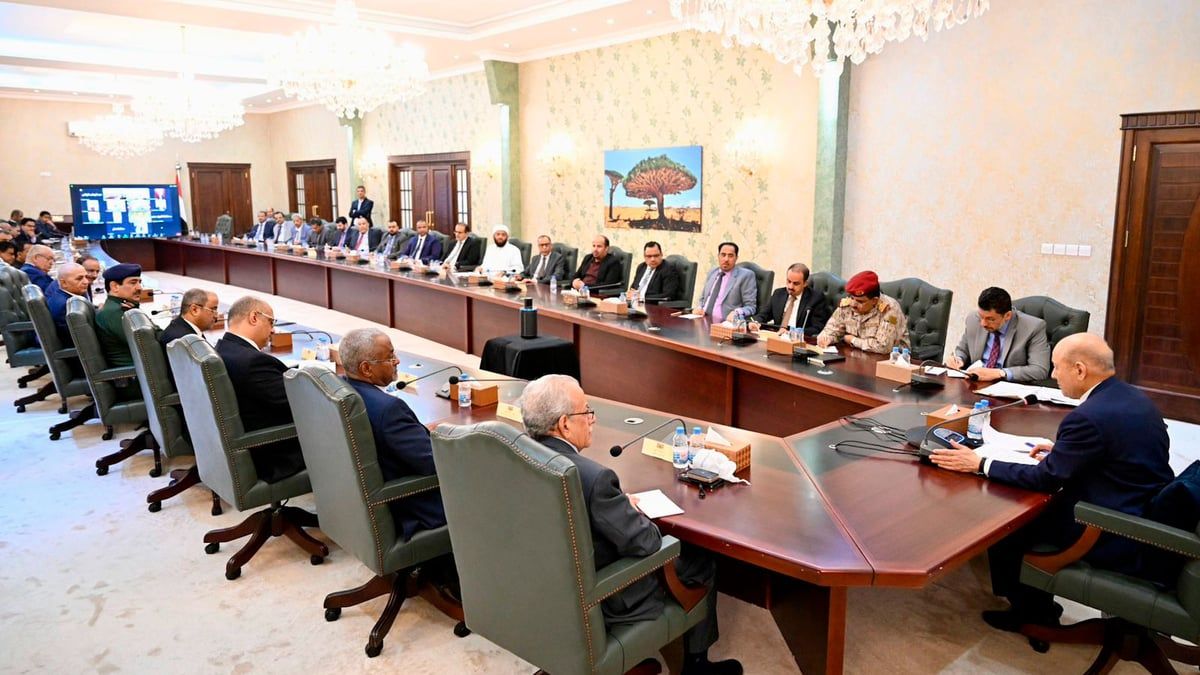 اليمن.. العليمي يؤكد أهمية حسم العلاقة بين السلطتين المركزية والمحلية