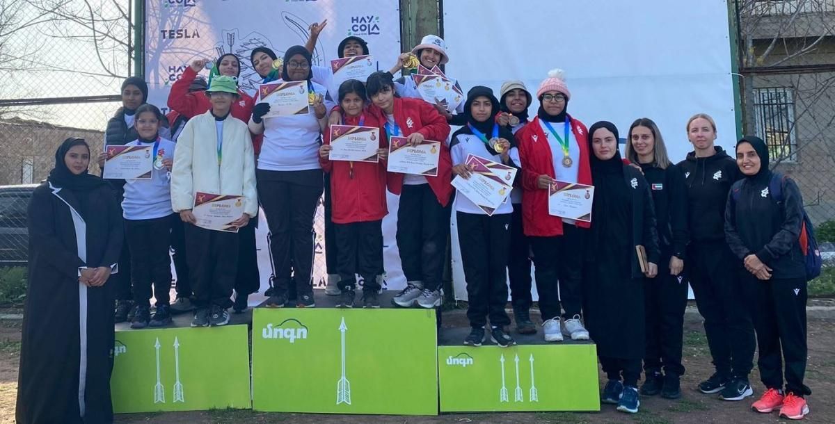 14 ميدالية لـ «الشارقة للمرأة» في دولية أرمينيا للقوس والسهم