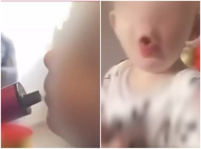 طفل يدخن سيجارة إلكترونية يثير غضبًا.. والقبض على المتهمتين