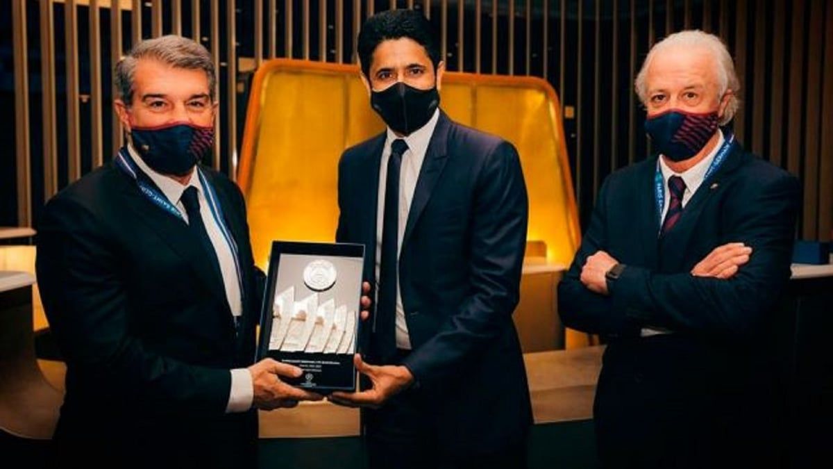 بسبب رسالة.. توتر بين رئيسي برشلونة وباريس سان جيرمان