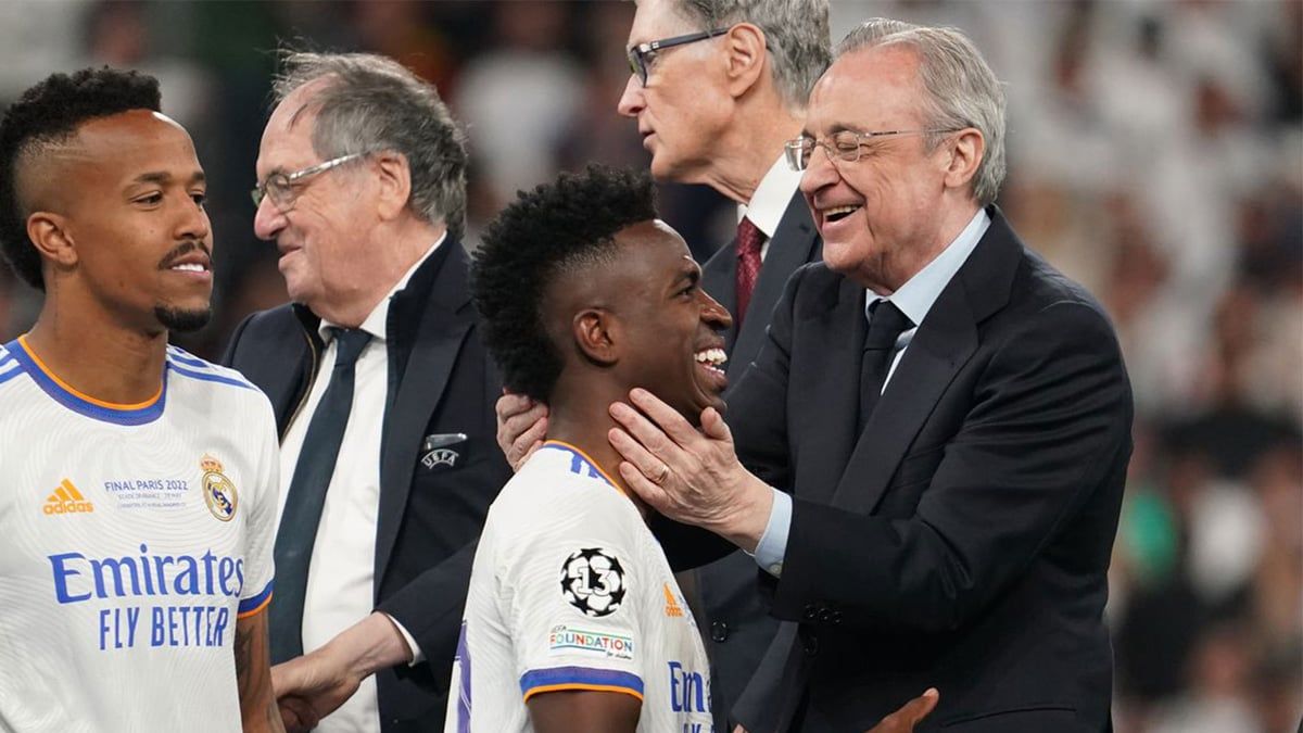 فلورنتينو بيريز يحسم مستقبل فينيسيوس في حال قدوم مبابي