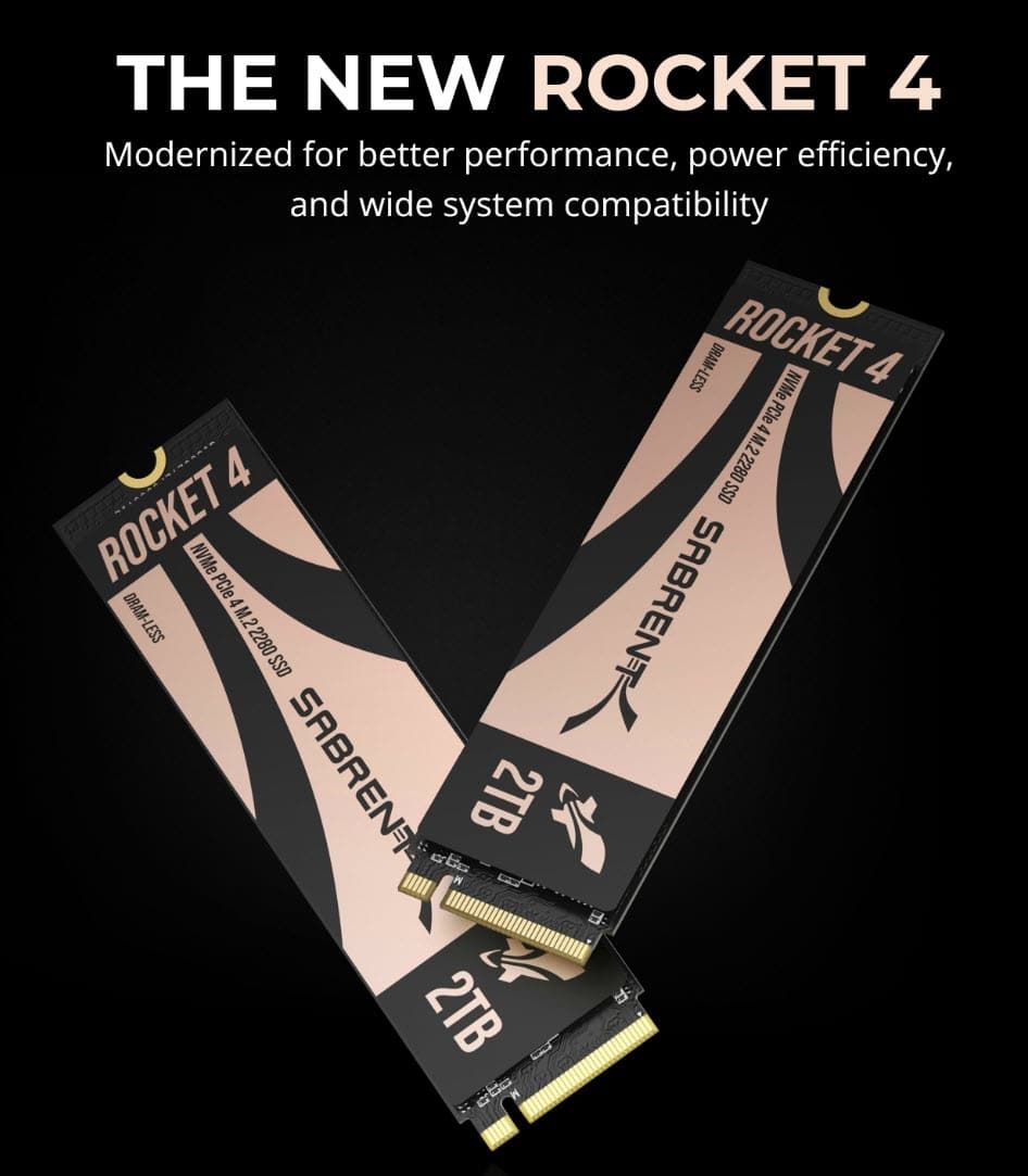 Sabrent تكشف عن قرص التخزين Rocket 4 DRAMless M.2 SSD - موقع الخليج الان