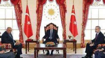 أردوغان يستقبل سامح شكري خلال زيارته لإسطنبول