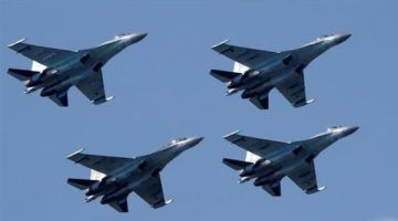 روسيا تنقل 12 طائرة سوخوي 35 للقاعدة التي تعرضت للهجوم بإيران