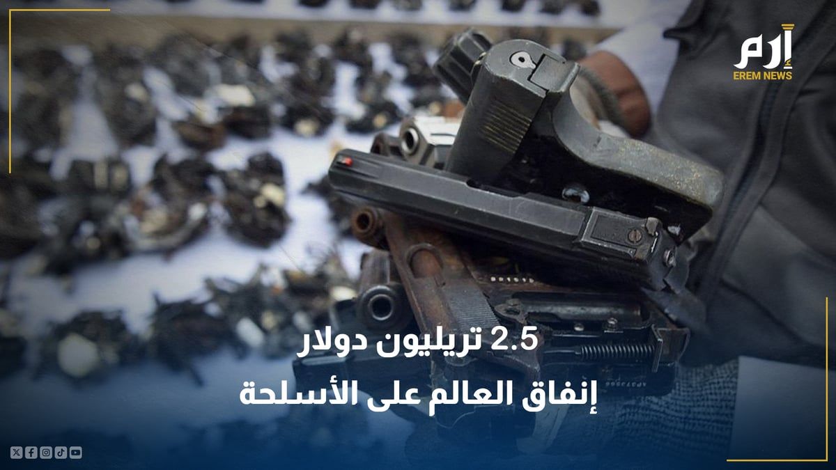 العالم ينفق على الأسلحة أكثر من أي وقت مضى.. 2.5 تريليون دولار في 2023