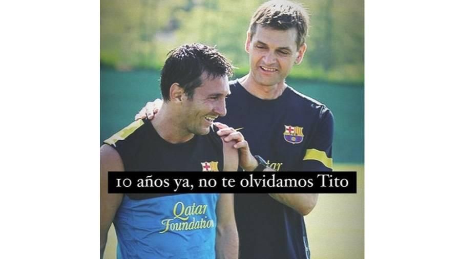 ميسي يتذكر مدربه فيلانوفا