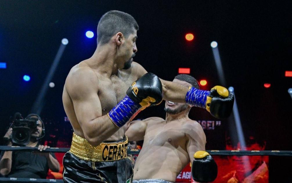 ماجد النقبي يفوز على الجزائري نادجي بالضربة القاضية في «دولية دبي للملاكمة»