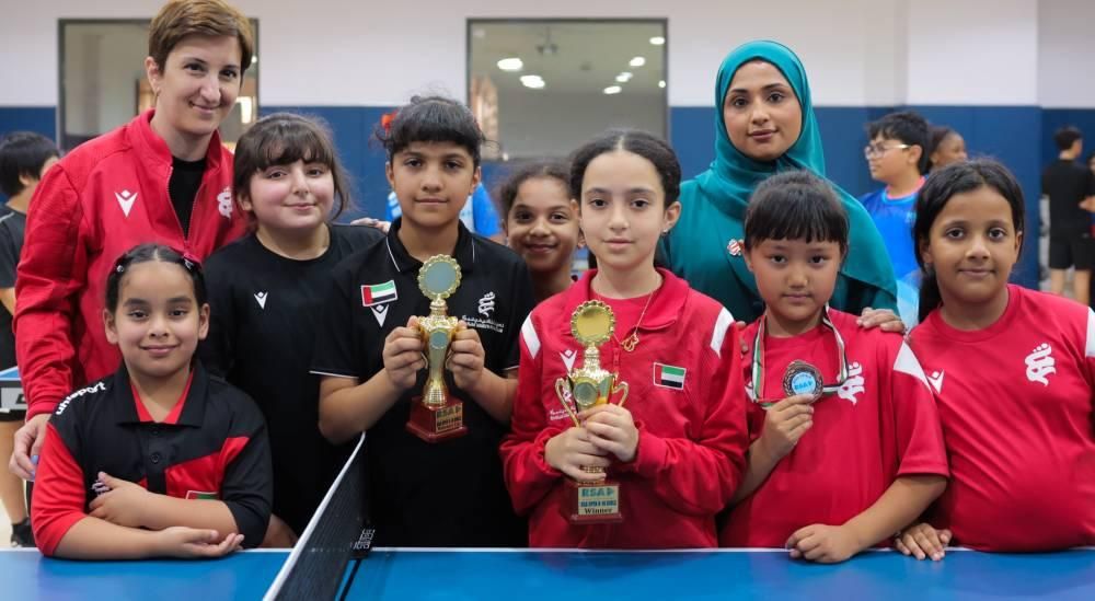 3 ميداليات لطاولة «الشارقة للمرأة» في بطولة تحت 10 سنوات