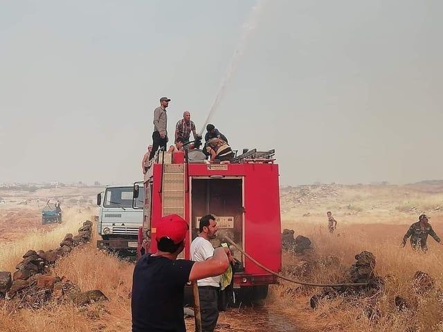 سوريا.. حرائق تلتهم مساحات شاسعة من حقول القمح (صور)