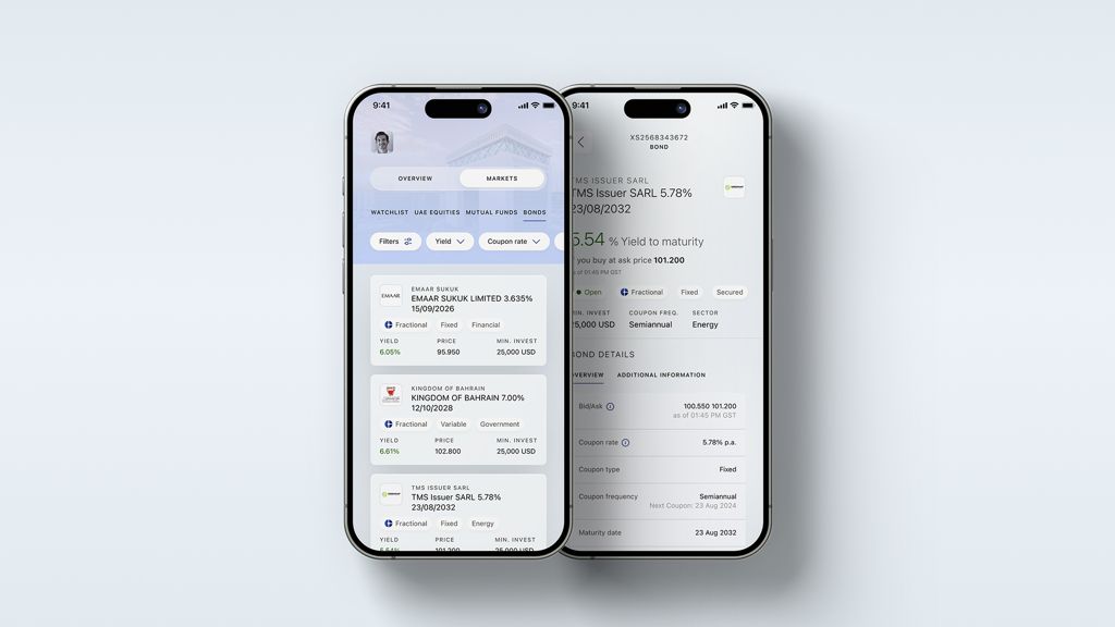 الاستثمار في «السندات الجزئية» على تطبيق «الإمارات دبي الوطني»