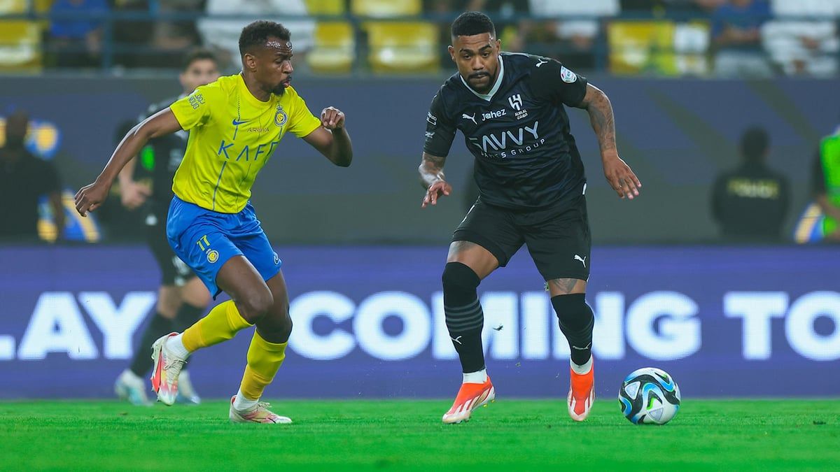 إشارة غير لائقة من مالكوم في مباراة النصر السعودي والهلال