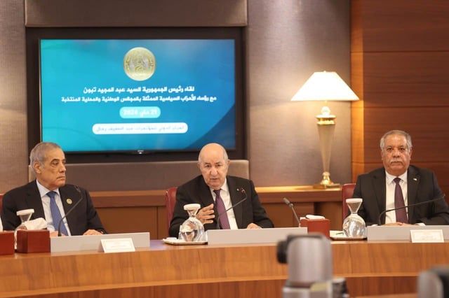 وسط غياب مرشحين معارضين.. تبون يلتقي قادة 14 حزبًا جزائريًا