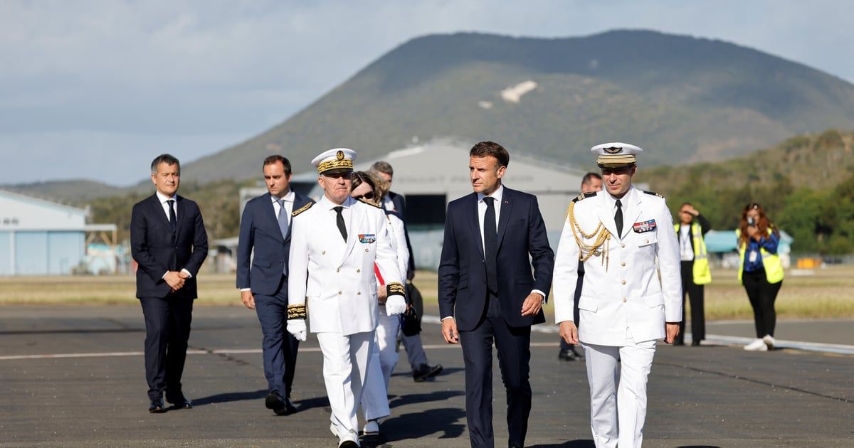 في زيارة خاطفة.. ماكرون يلتقي مسؤولي كاليدونيا الجديدة وسط العنف‎ (صور)
