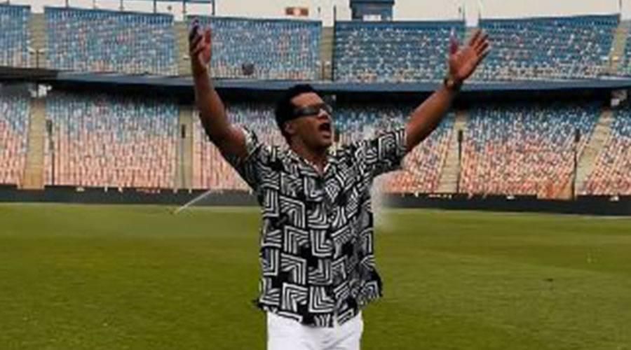 بالفيديو | محمد رمضان يستعد لإحياء حفل نهائي إفريقيا بين الأهلي والترجي