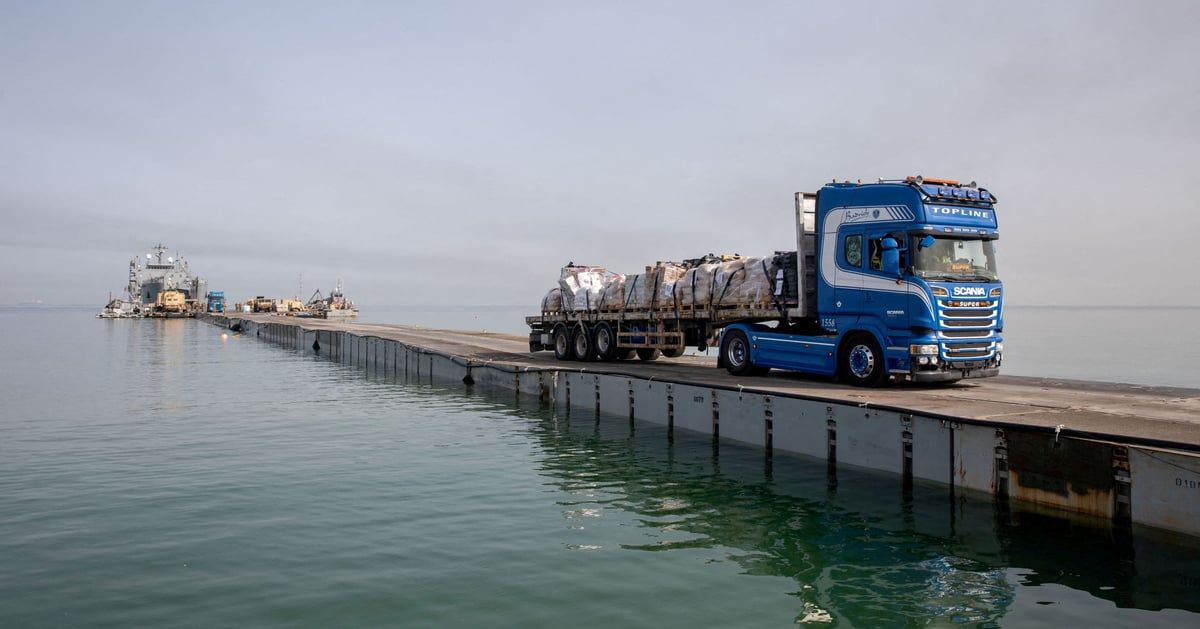 الأمم المتحدة: 97 شاحنة مساعدات وصلت إلى غزة عبر الرصيف الأمريكي