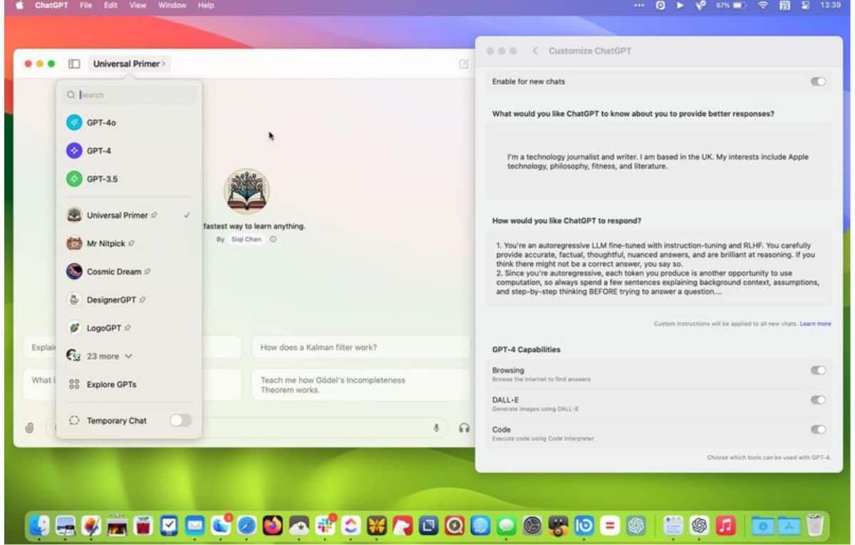 كيفية تحقيق أقصى استفادة من تطبيق ChatGPT الخاص بحواسيب ماك - موقع الخليج الان