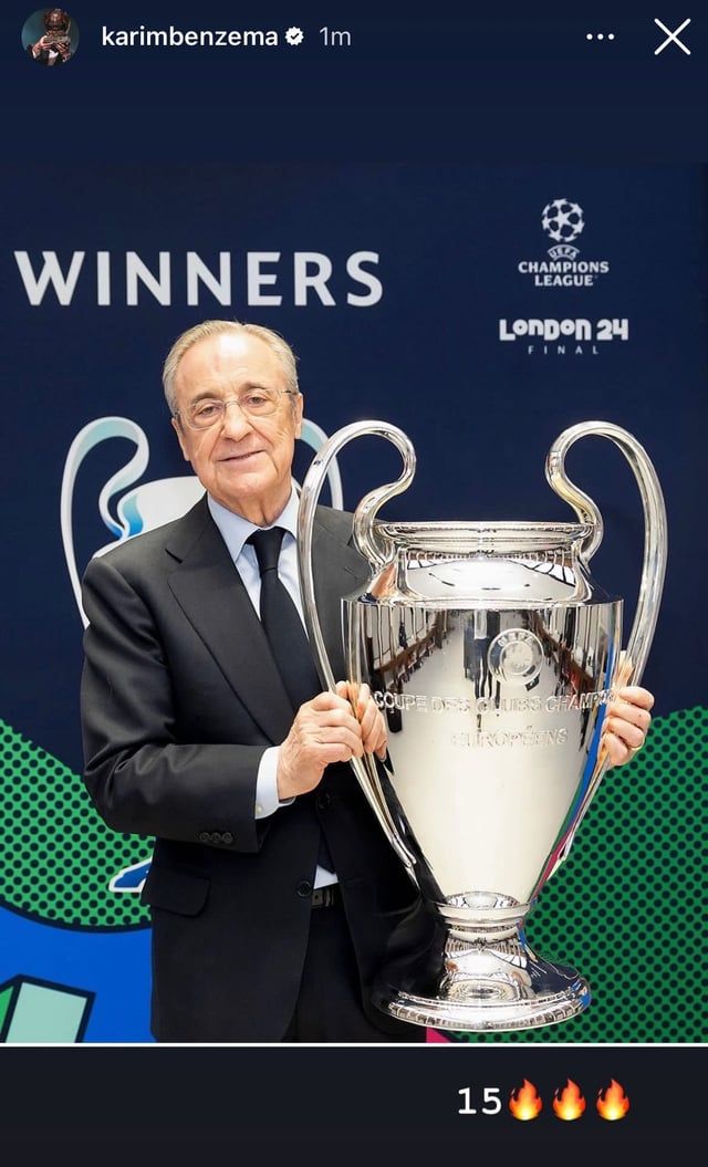 مهاجم الاتحاد السعودي يغازل رئيس ريال مدريد (صورة)