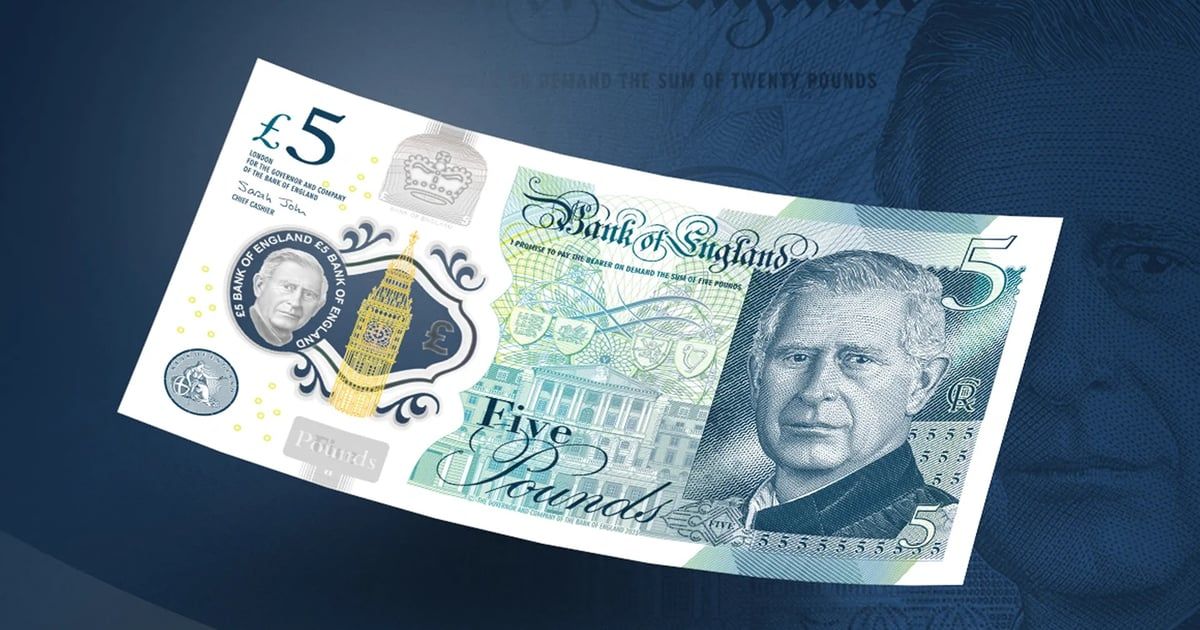 بريطانيا تبدأ تداول أوراق نقدية تحمل صورة الملك تشارلز‎