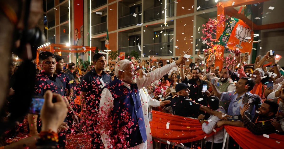 مودي يعلن فوز التحالف الحاكم بالانتخابات العامة في الهند