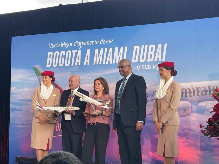 الإمارات تدشن خطها الجديد إلى العاصمة الكولومبية بوغوتا عبر ميامي