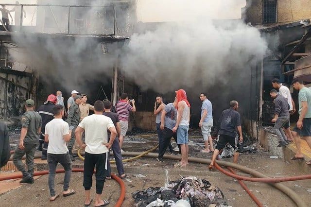 4 قتلى في حريق ضخم بأحد الأسواق العريقة بفاس المغربية