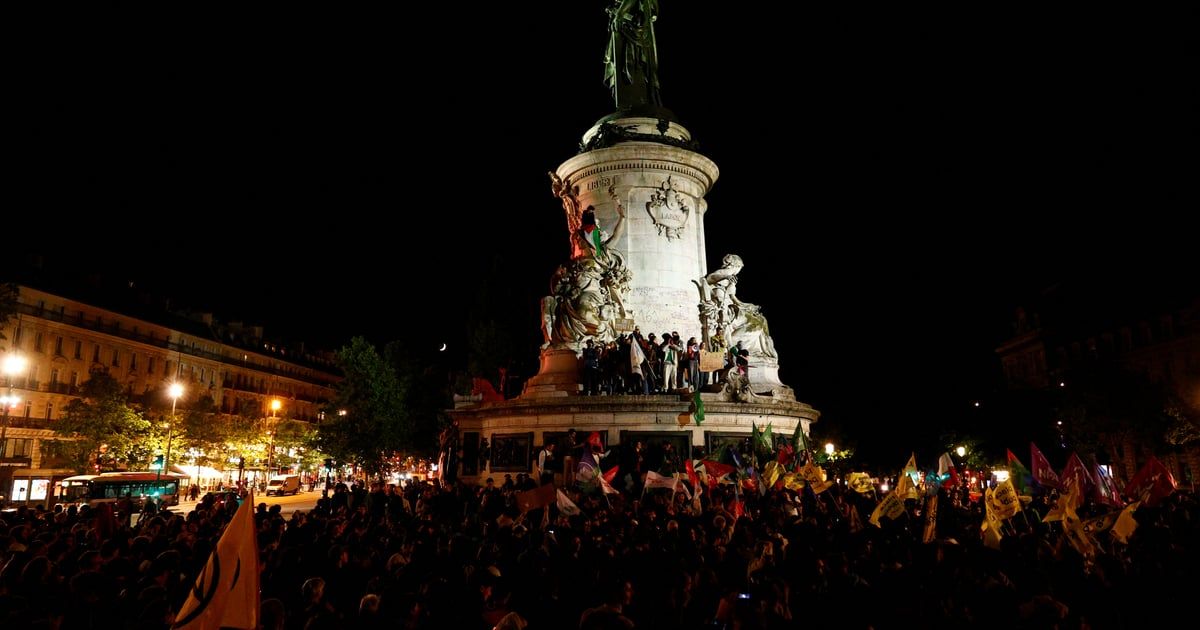 تظاهرات وسط باريس بعد فوز اليمين المتطرف بالانتخابات الأوروبية (صور)