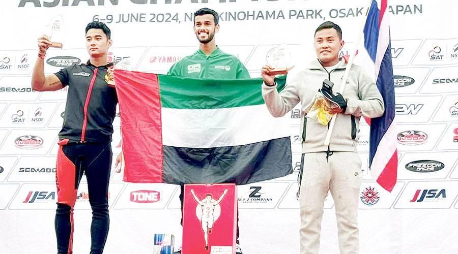 3 ميداليات لشرطة دبي في كأس آسيا للدراجات المائية باليابان
