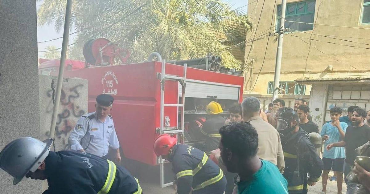 اندلاع حريق كبير في مستشفى بمحافظة بابل العراقية (صور وفيديو)