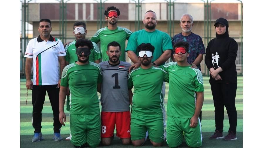 بالصور | أول فريق كرة قدم للمكفوفين في العراق يستعد لبطولة المغرب
