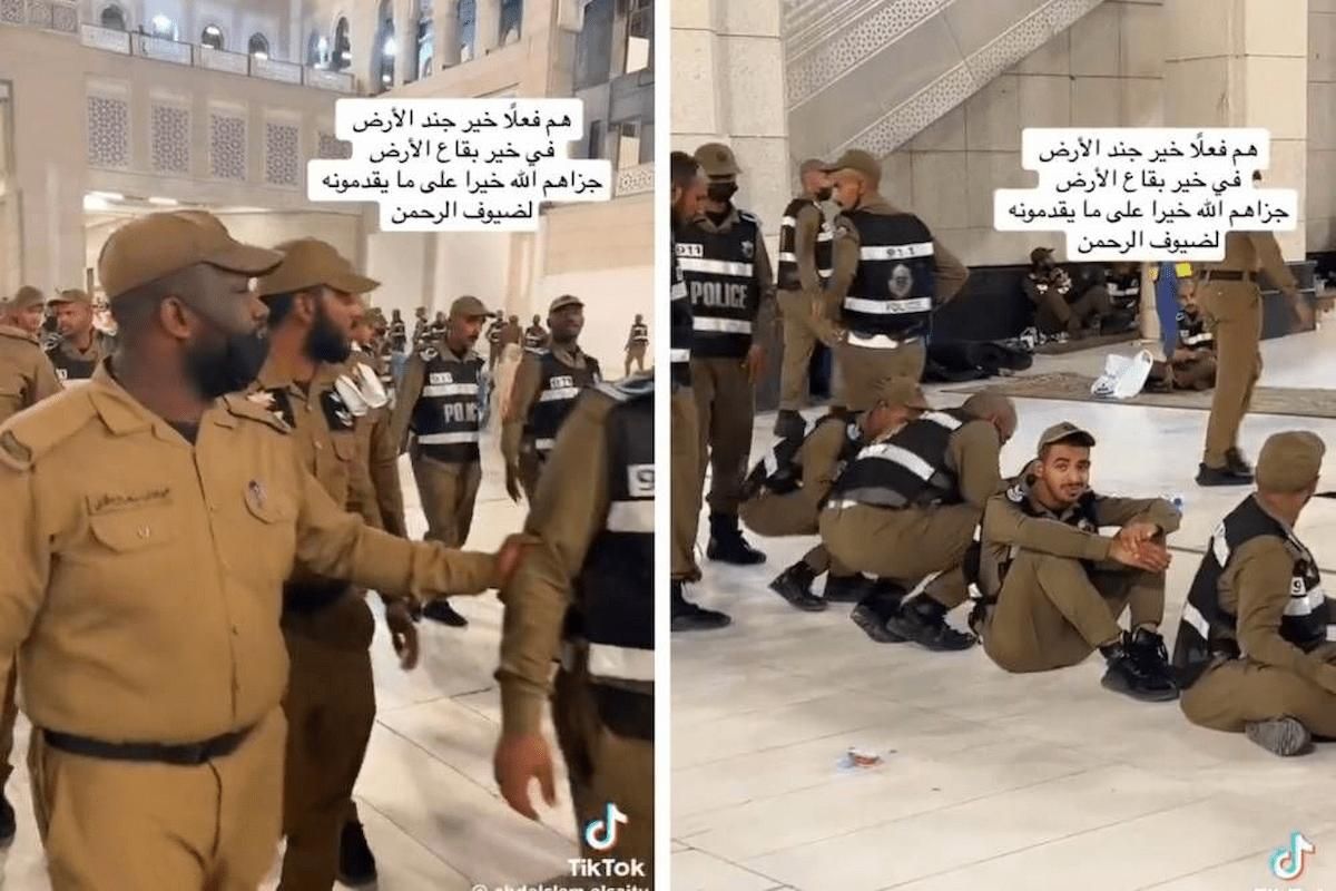 دعاء مثير للدهشة! شاهد.. ردة فعل مسنة تجاه رجل أمن بعد مساعدتها في صعود طريق الجمرات - موقع الخليج الان