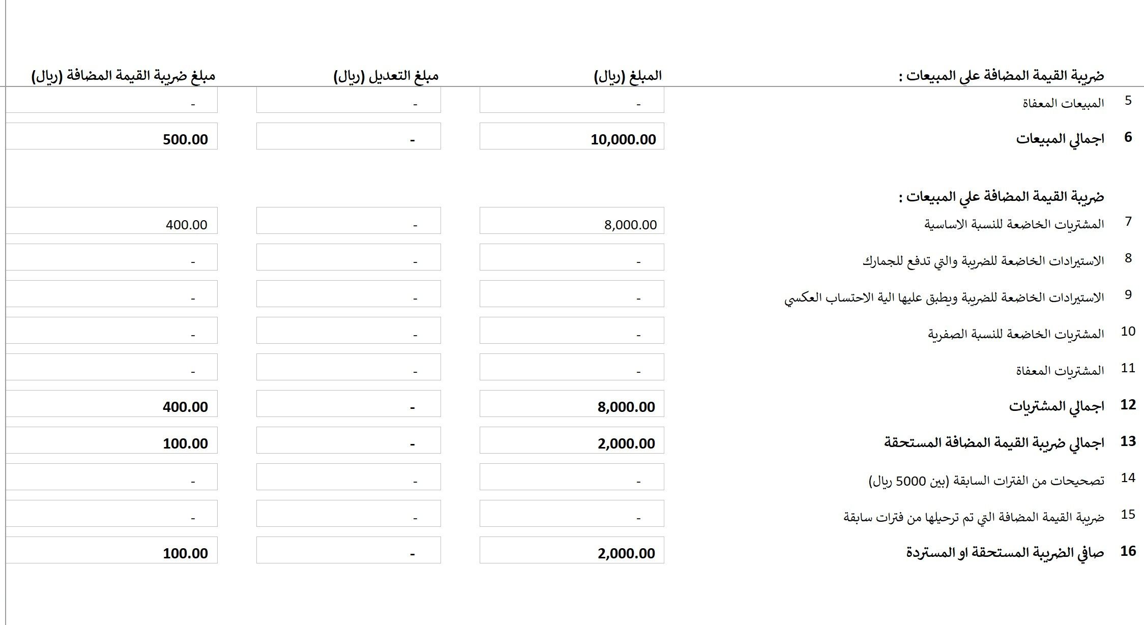 جاهز للطباعة والتعبئة | نموذج الإقرار الضريبي في السعودية - موقع الخليج الان