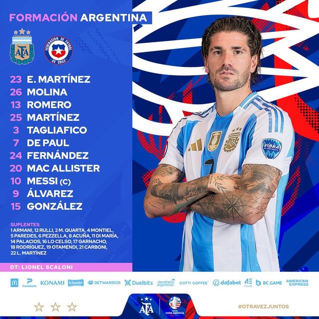 تغطية مباشرة لمباراة الأرجنتين وتشيلي في كوبا أمريكا