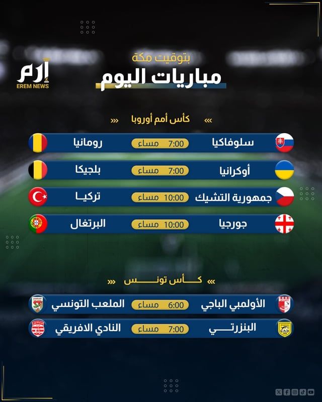 مواعيد مباريات اليوم والقنوات الناقلة