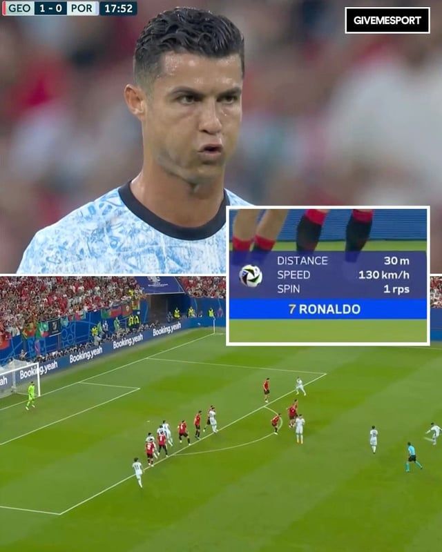 قوة مذهلة.. كم بلغت سرعة تسديدة رونالدو أمام جورجيا؟