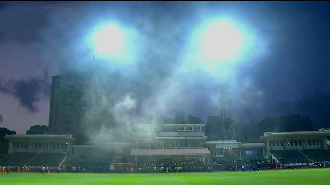 إلغاء مباراة بيراميدز وسموحة بسبب حريق