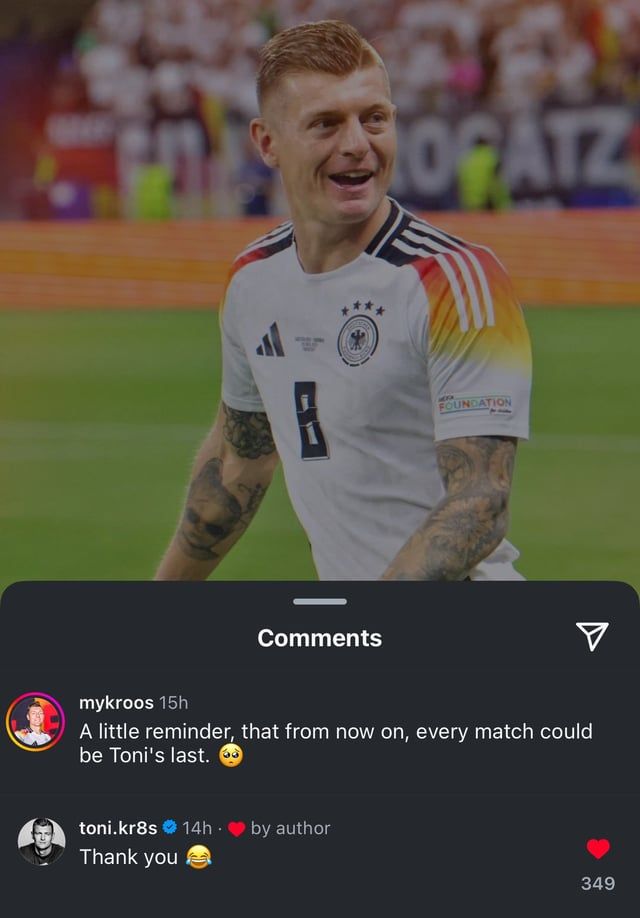 توني كروس يرد على مشجع ذكره بأنه في طريقه للاعتزال (صورة)