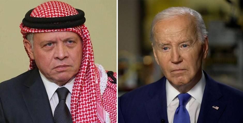 عبد الله الثاني يبحث مع بايدن جهود وقف إطلاق النار في غزة