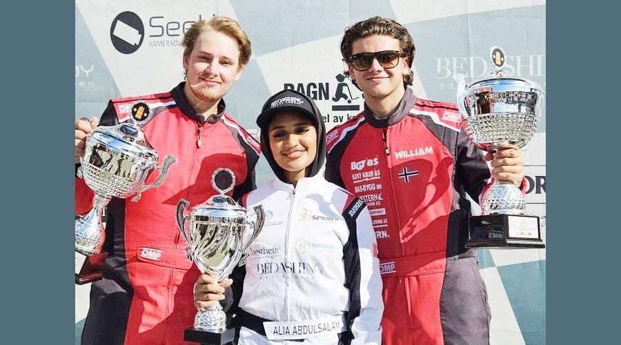 علياء فيروز خامسة سباق النرويج لزوارق الفورمولا4