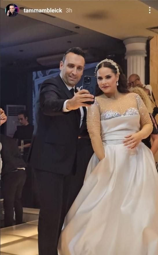 بالصور: يعمل معها في المحطة.. مذيعة الـ OTV تدخل القفص الذهبي شاهدوا كيف بدت مع عريسها