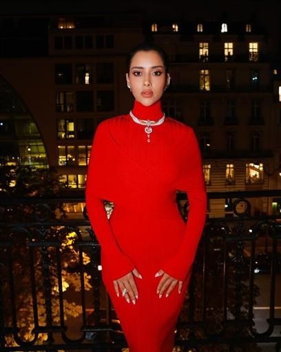 بالصور: بعقد ماسي وفستان ثمين جدًا.. فنانة تظهر بإطلالة مُكلفة جدًا