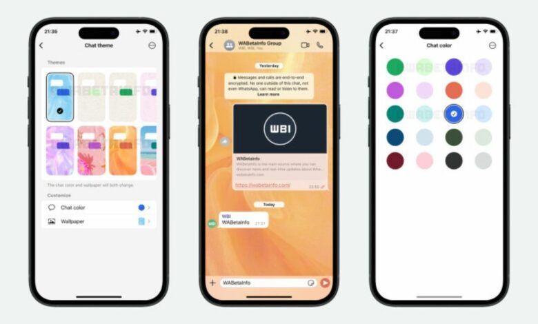 واتساب تتيح تخصيص ألوان الدردشات في هواتف آيفون - موقع الخليج الان