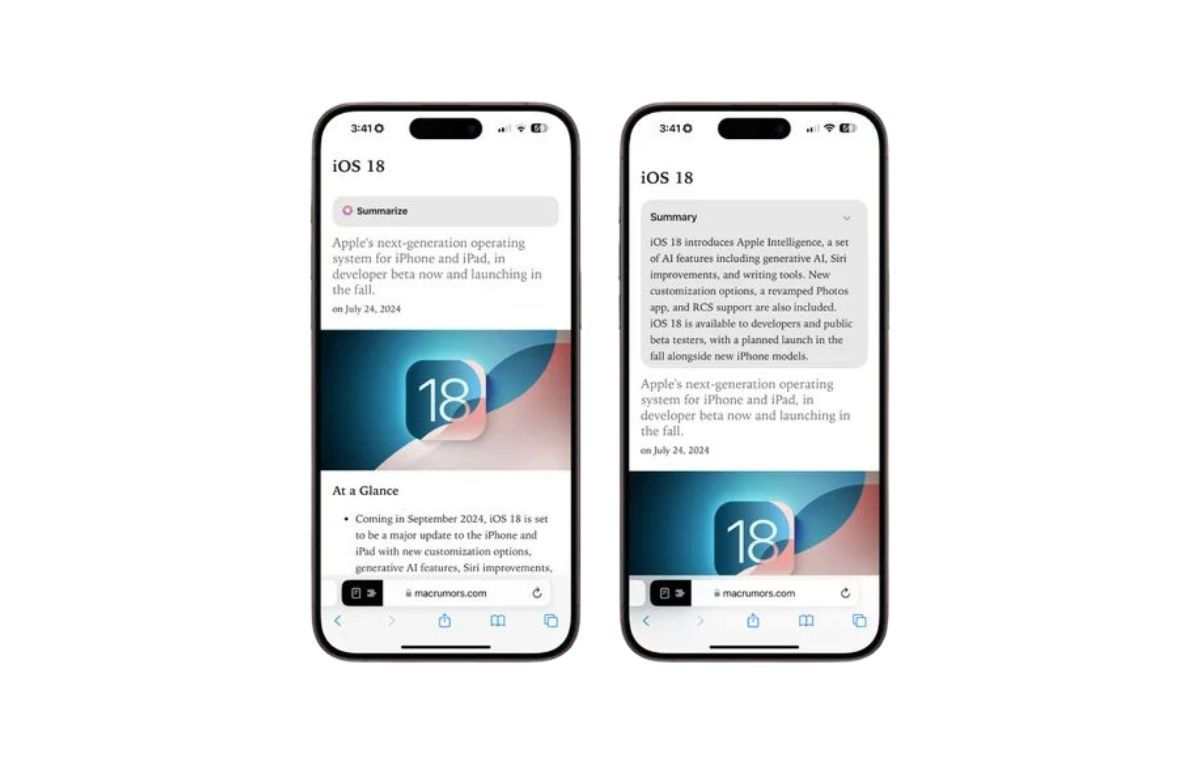 مزايا Apple Intelligence القادمة إلى هواتف آيفون في iOS 18.1 - موقع الخليج الان
